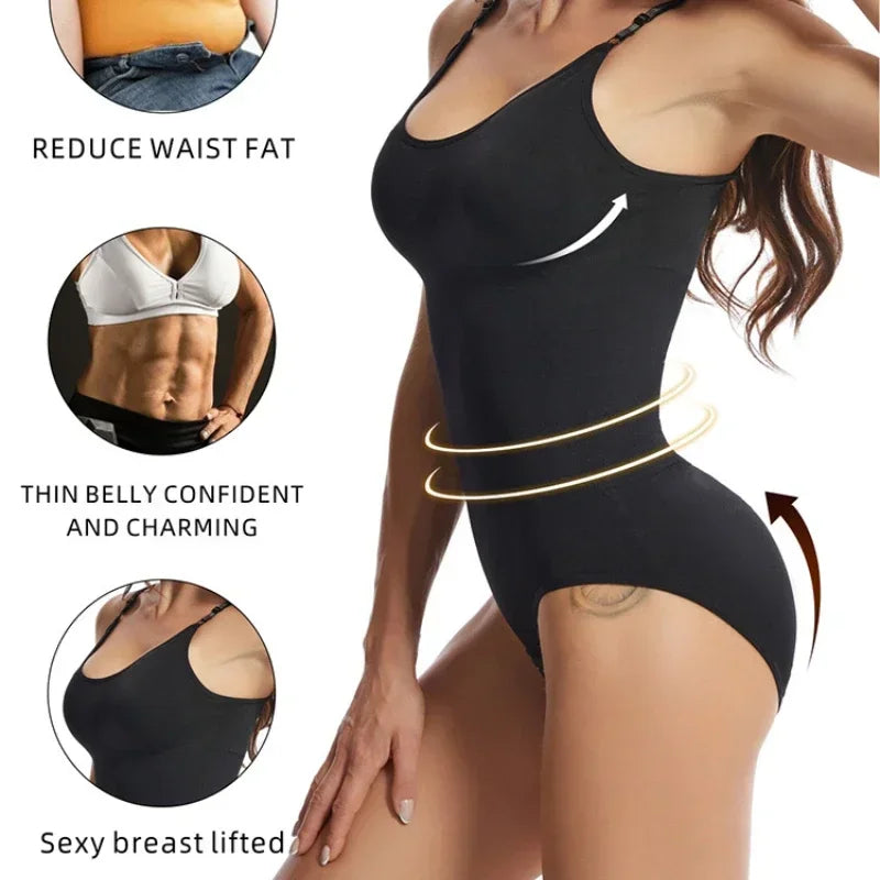 Bodysuit Seamless Shapewear Slimming Full Body Shaper Thong Waist Trainer Body Shaping Sculpting Breast Women's Top Underwear