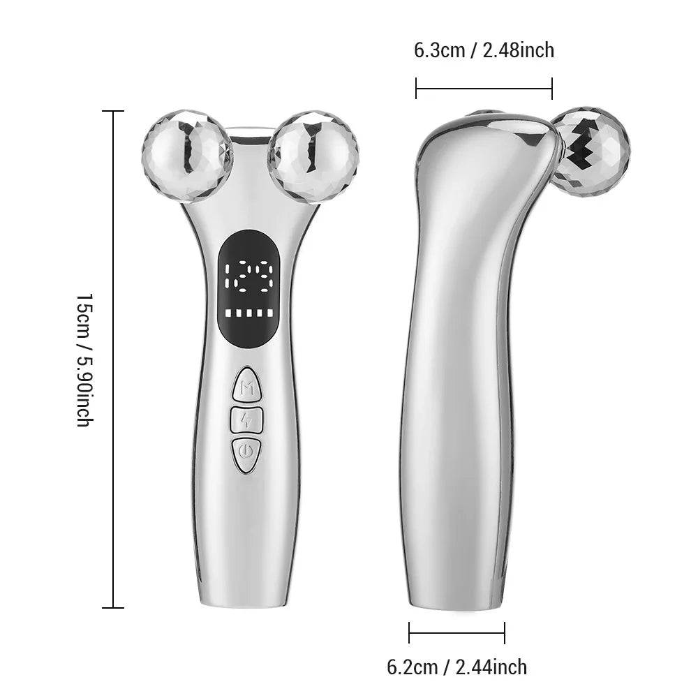 EMS Face Lift Device V-Face Slimmer Skin Tightening Double Chin Remover Eye Care Massage Beauty Roller 4D Roller Facial Massager