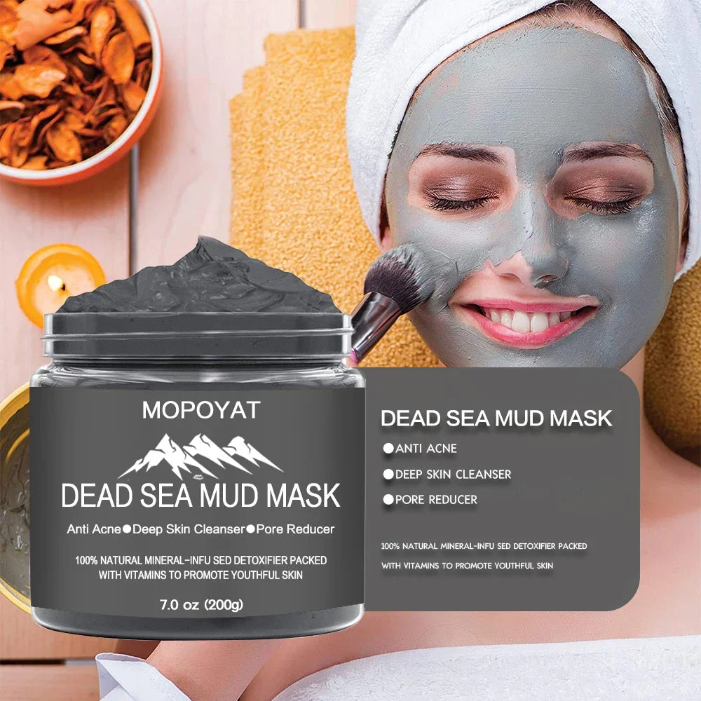 Dead Sea Mud Mask for Face Body Natural Skin Care Best Facial Cleansing Clay Blackhead Whitehead Acne Pores