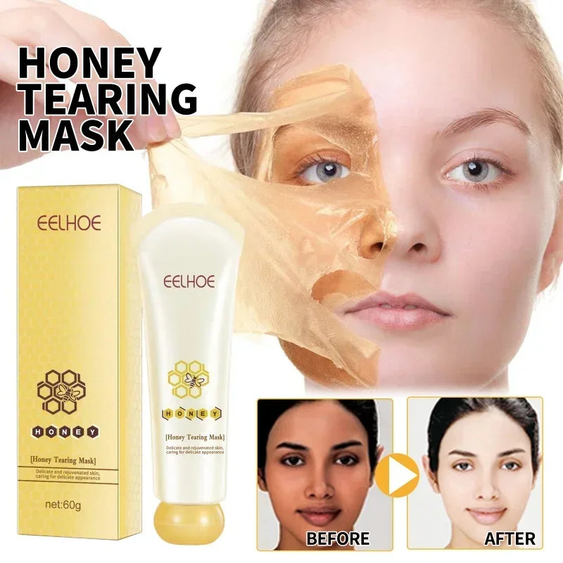 Honey Tearing Mask Peel-off Mask Tearing Shrinks Pores Remove Peel Off Dead Skin Oil Control Clean Pores Face Skincare Mask