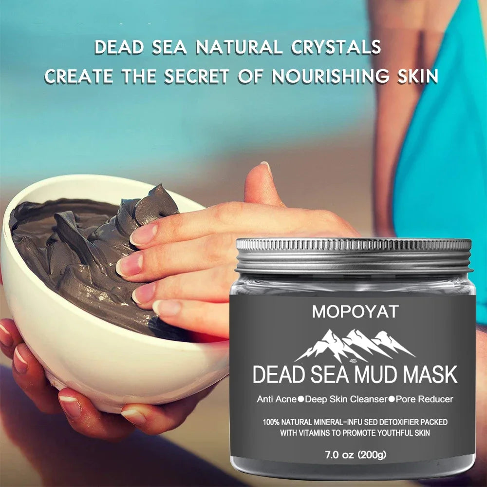 Dead Sea Mud Mask for Face Body Natural Skin Care Best Facial Cleansing Clay Blackhead Whitehead Acne Pores