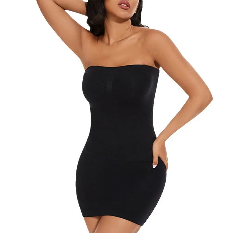 New Summer Seamless Shapewear Slips For Under Dresses Women Smooth Dress Slips Body Shaper Tummy Control Slip Slimming Cami Slip