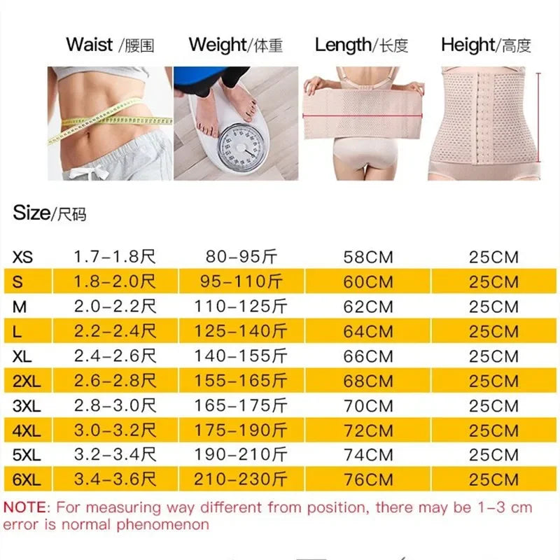 Women Tummy Control Women Body Shapers Waist Trainer Corset Breathable Invisible Waist Shaper Training Waist Cincher  XS-6XL