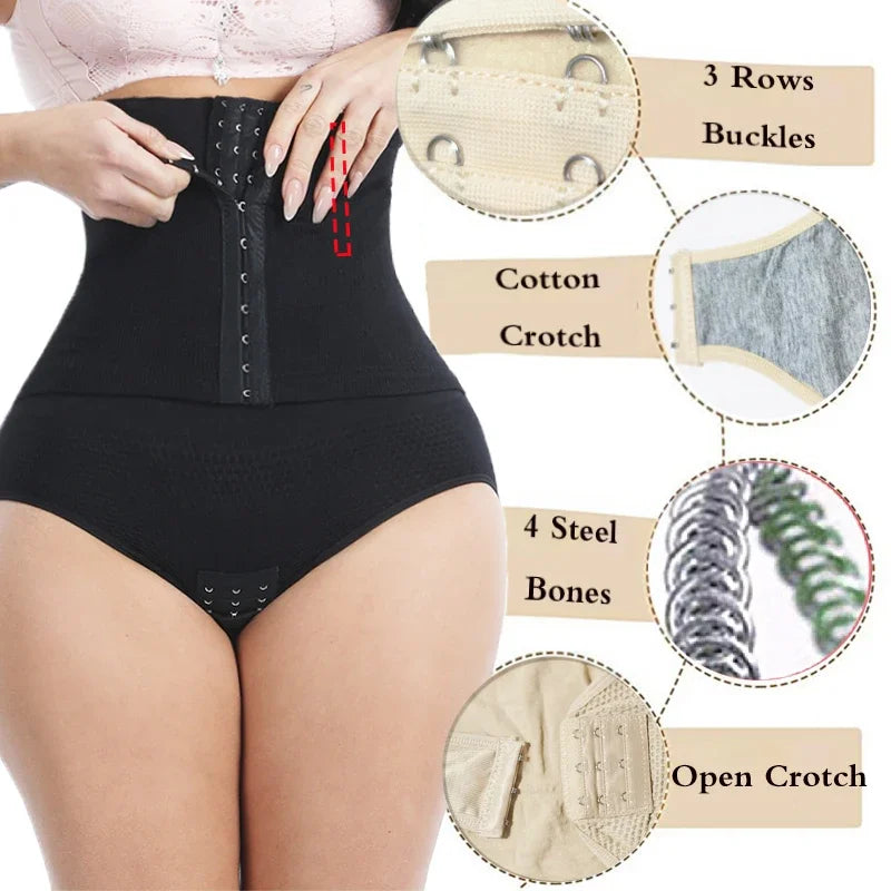 Dimmkof Open Crotch Tummy Control Panties Stretchy Spandex High Waist Control Panties Butt Lifting Shapewear Panties Postpartum