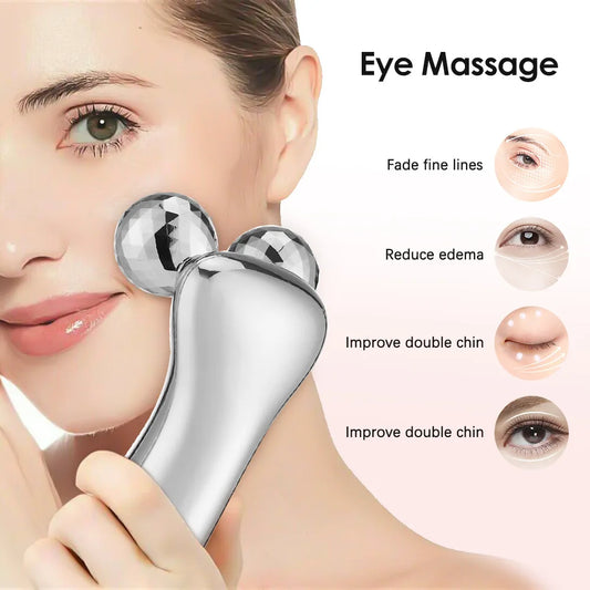 EMS Face Lift Device V-Face Slimmer Skin Tightening Double Chin Remover Eye Care Massage Beauty Roller 4D Roller Facial Massager